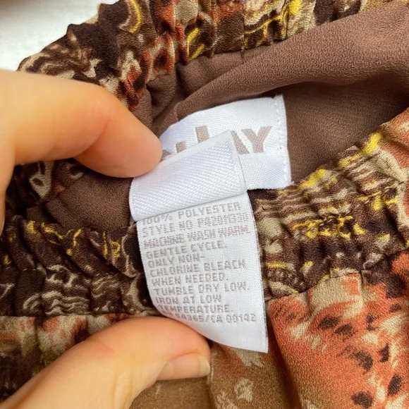 Vintage Paisley Print Brown Skirt - Picture 4 of 5